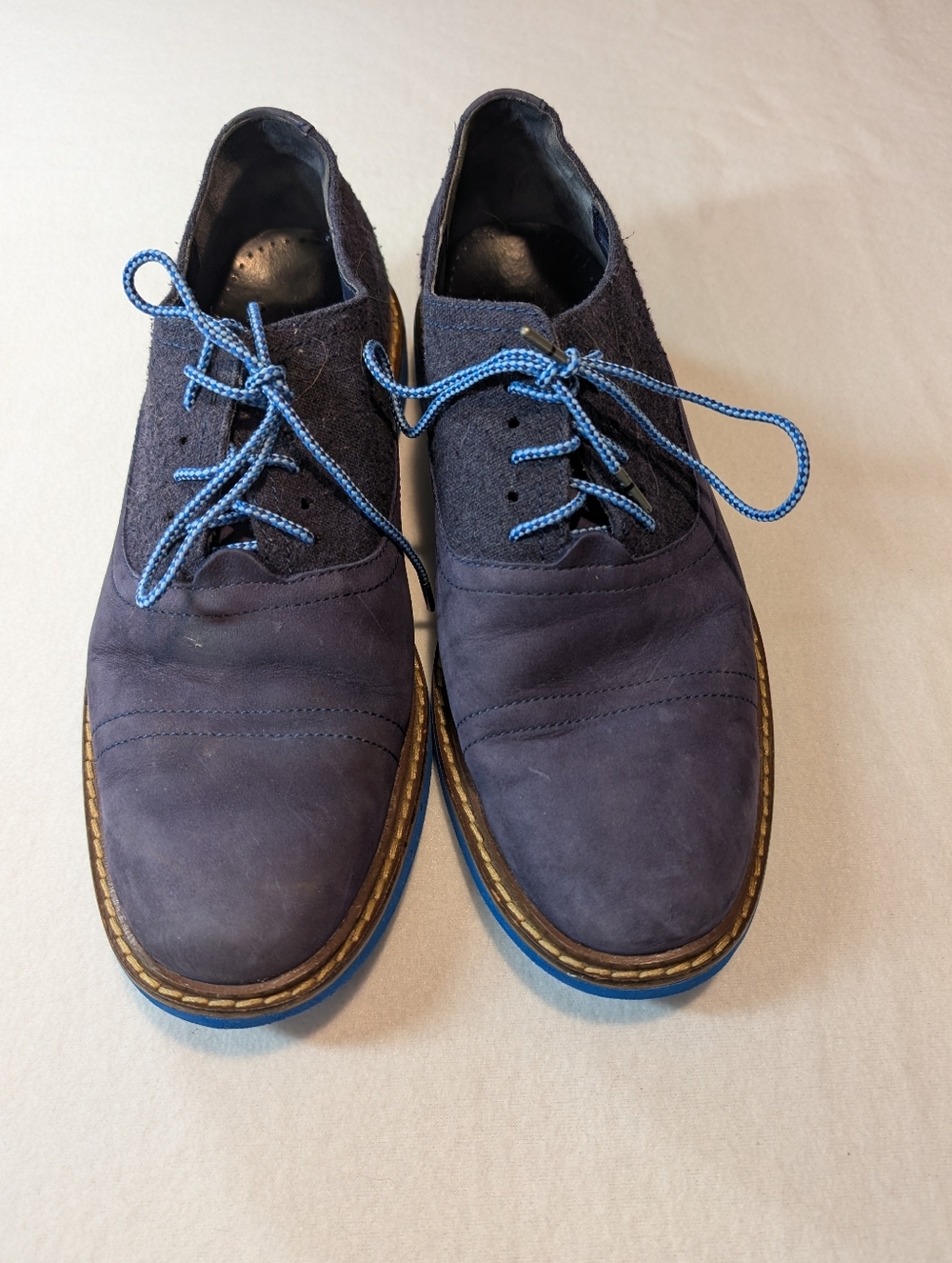 Cole Haan Navy Blue Casual‎ Lace-Up Shoes